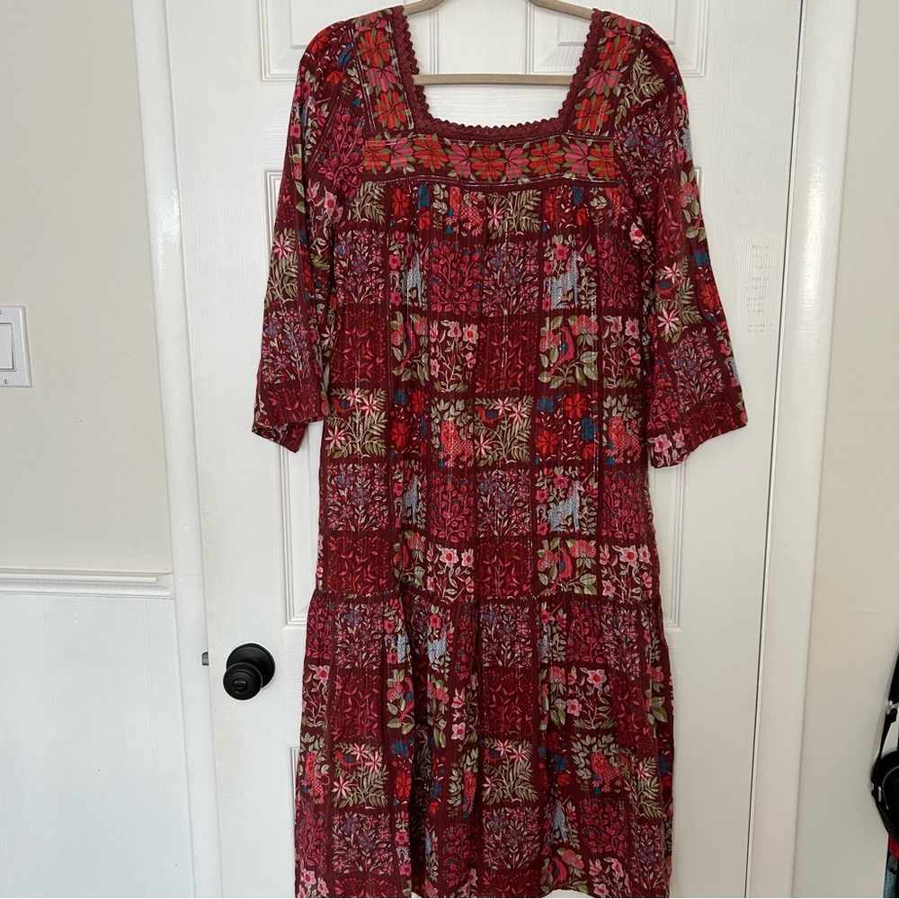 Printfresh Stained Glass Float On Midi Dress - image 3